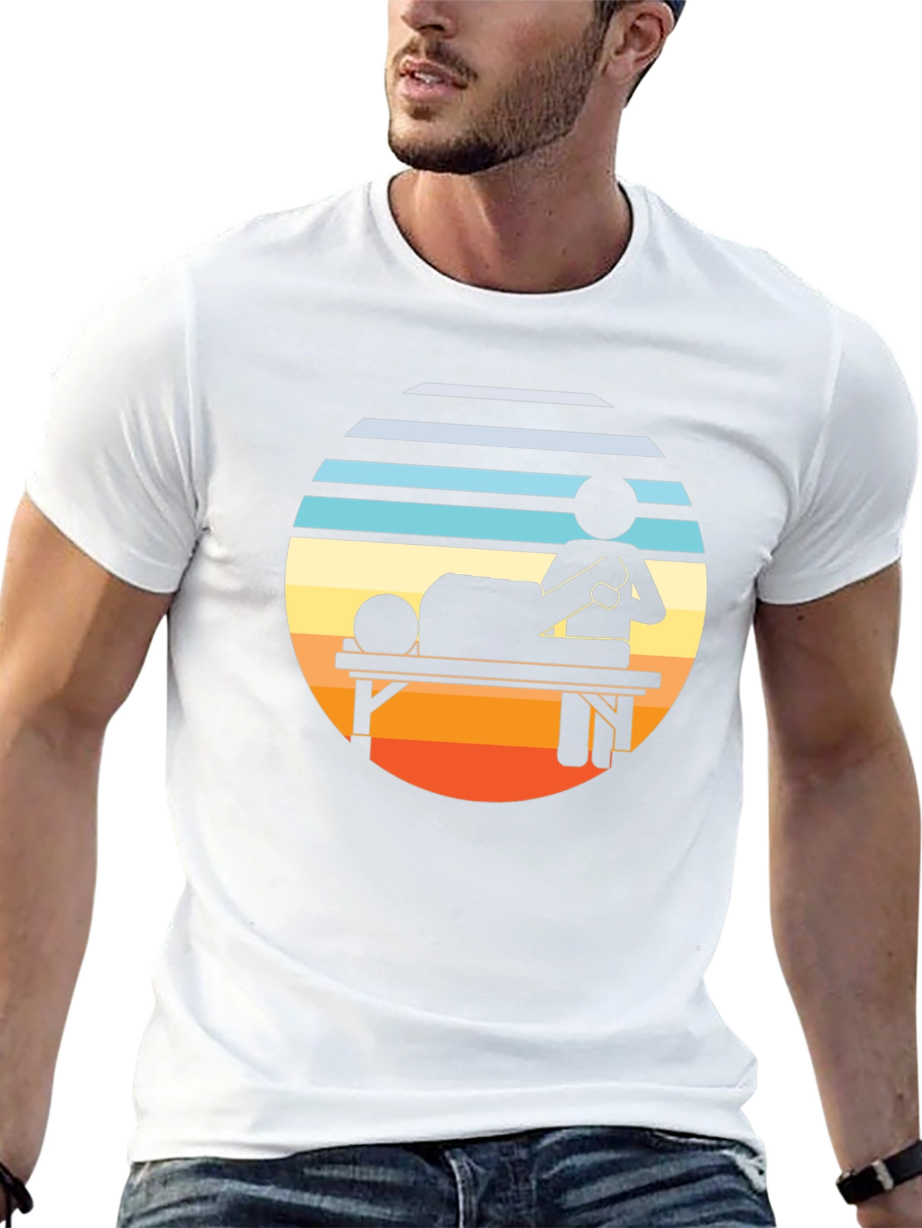 Retro Massage Therapy T-Shirt - Relax & Unwind