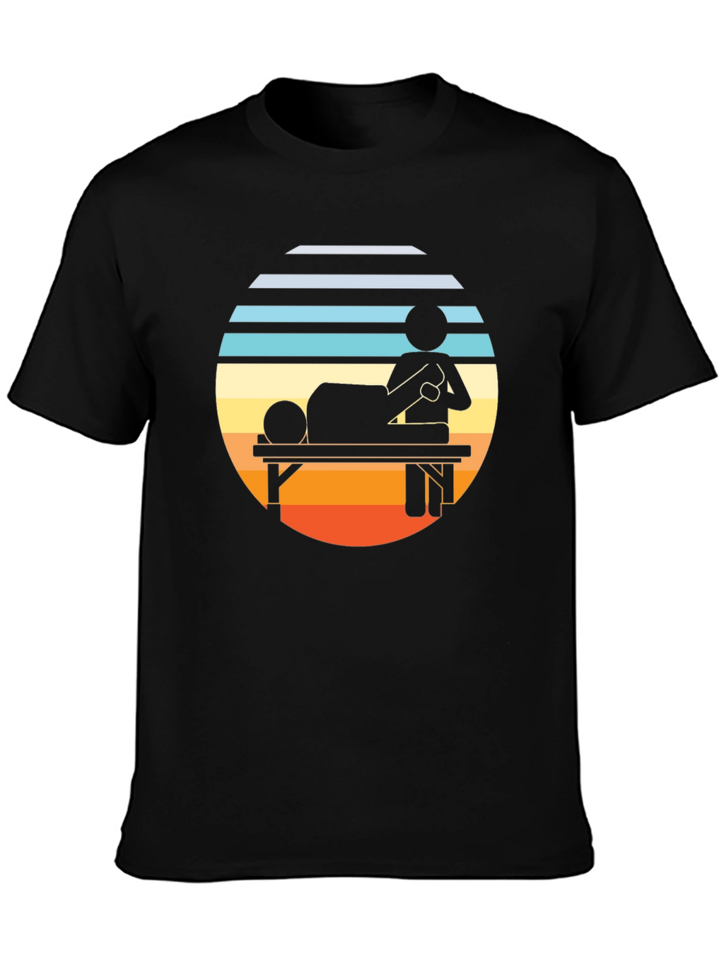 Retro Massage Therapy T-Shirt - Relax & Unwind