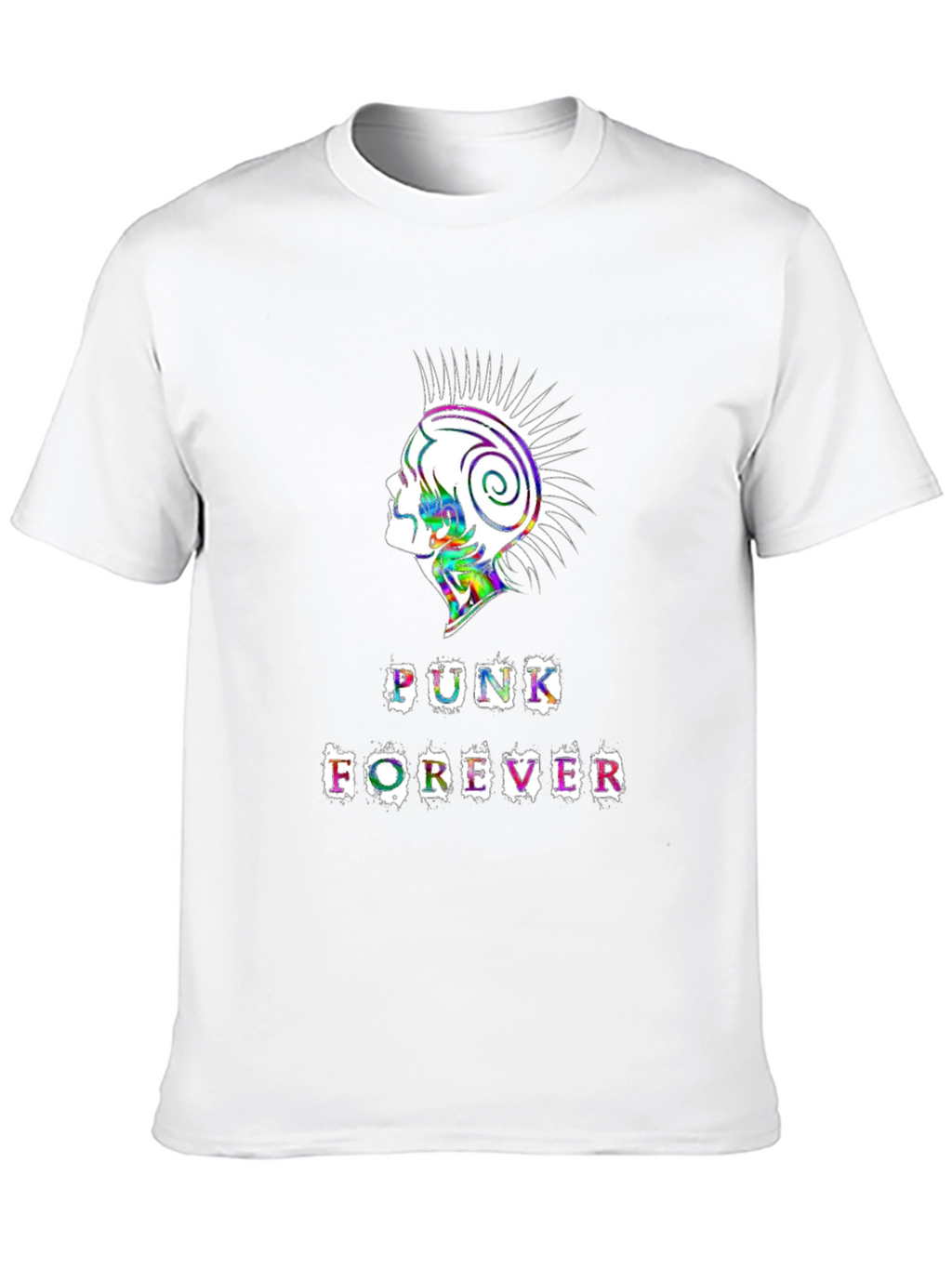 Punk Forever Graphic Tee - Black Cotton T-Shirt