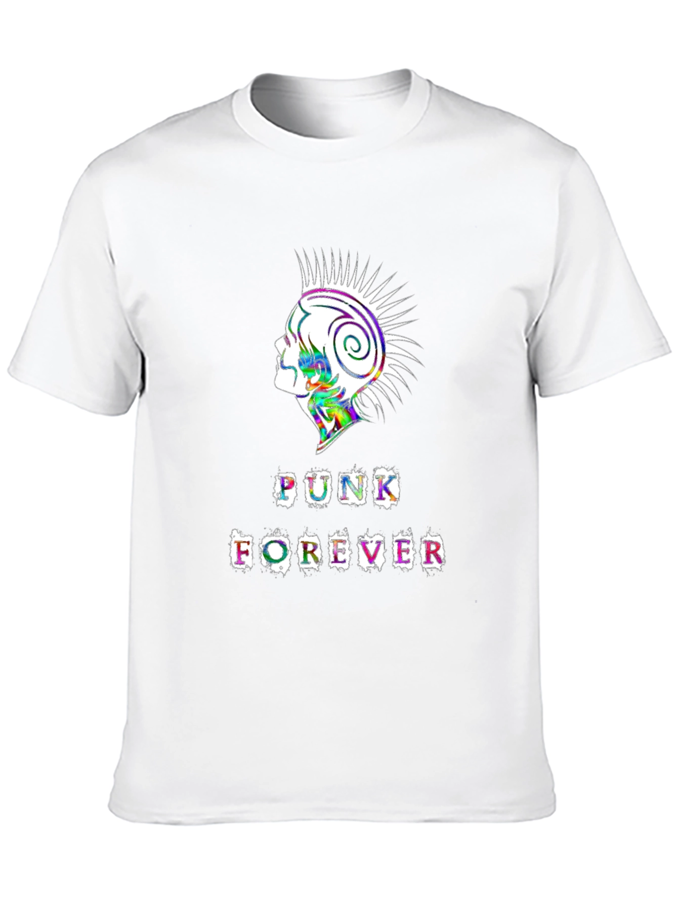 Punk Forever Graphic Tee - Black Cotton T-Shirt