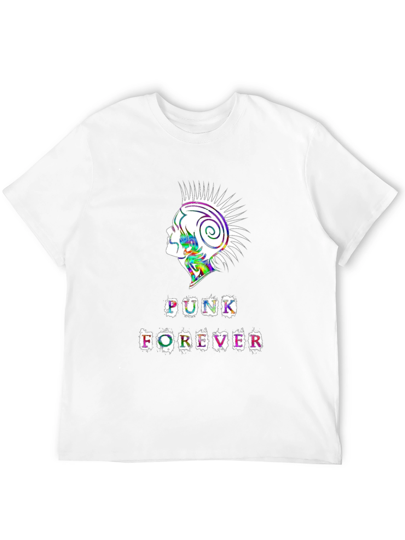 Punk Forever Graphic Tee - Black Cotton T-Shirt