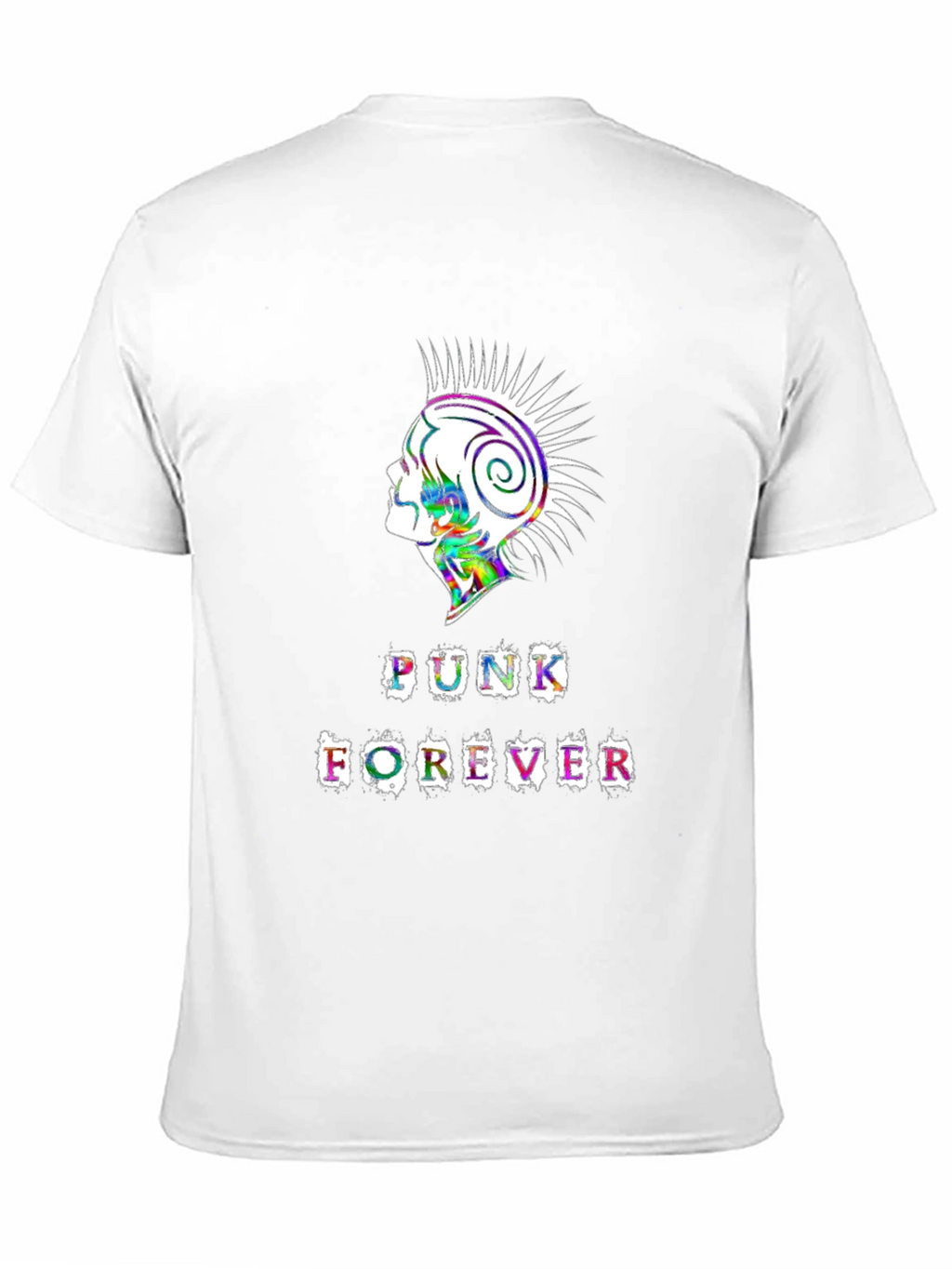 Punk Forever Graphic Tee - Black Cotton T-Shirt