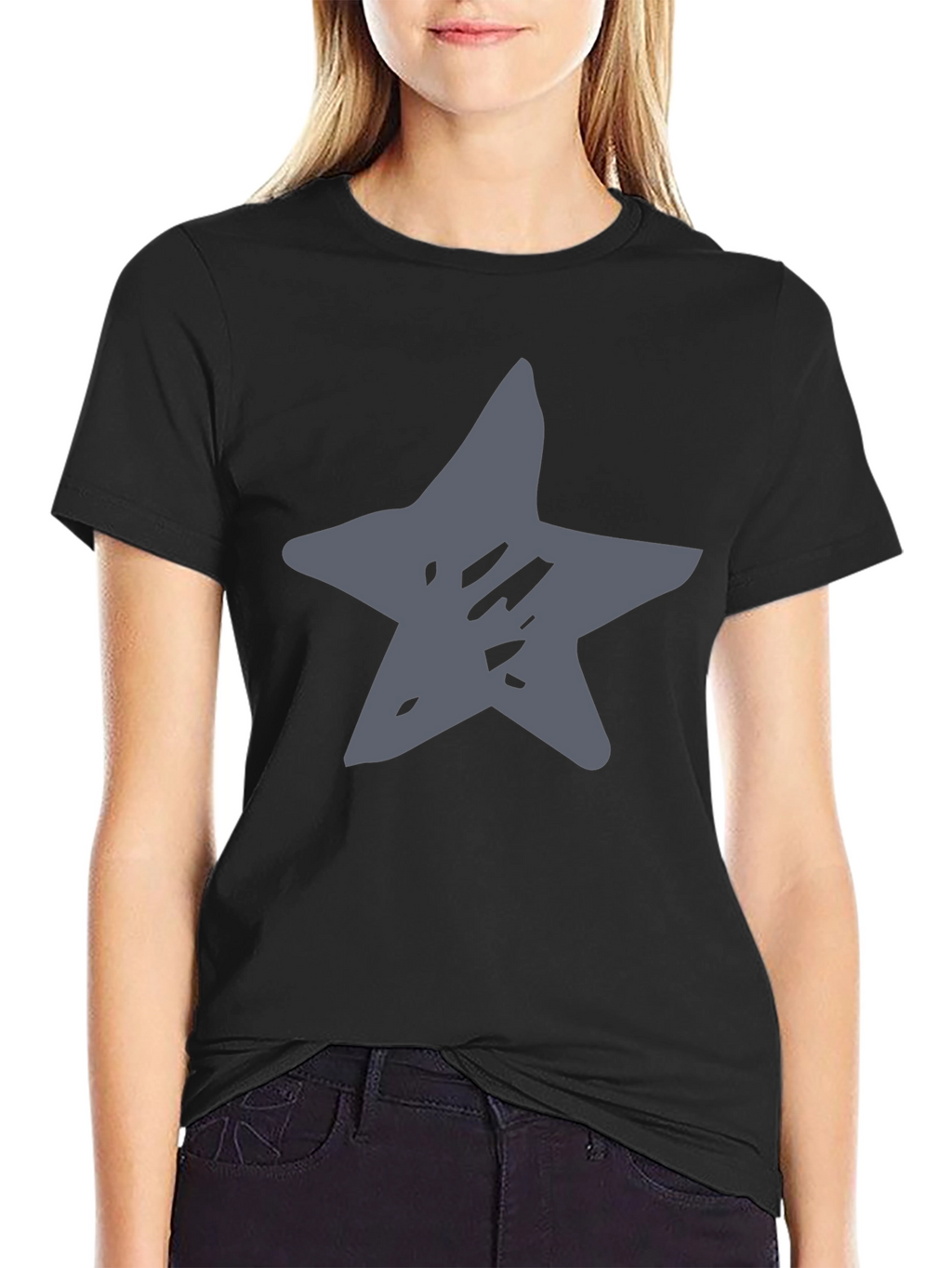 Star Graphic Black T-Shirt Casual Wear