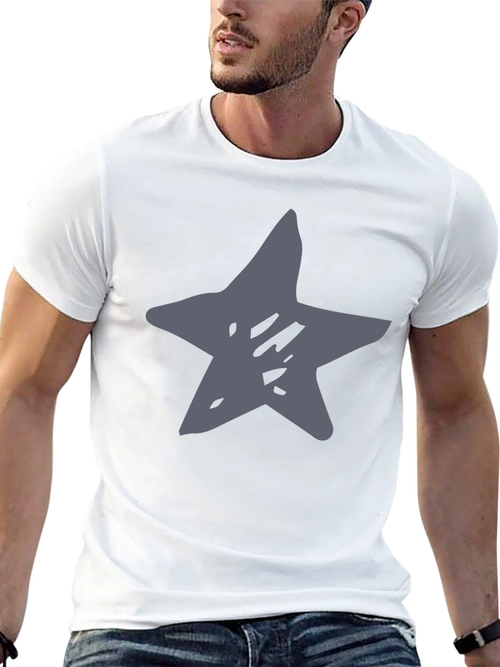 Star Graphic Black T-Shirt Casual Wear