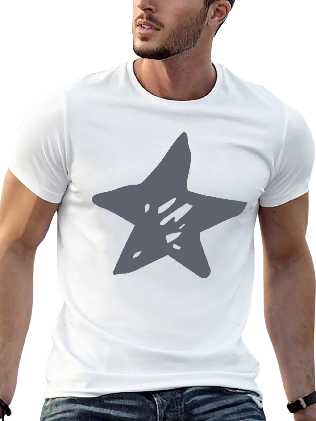 Star Graphic Black T-Shirt Casual Wear