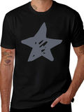 Star Graphic Black T-Shirt Casual Wear