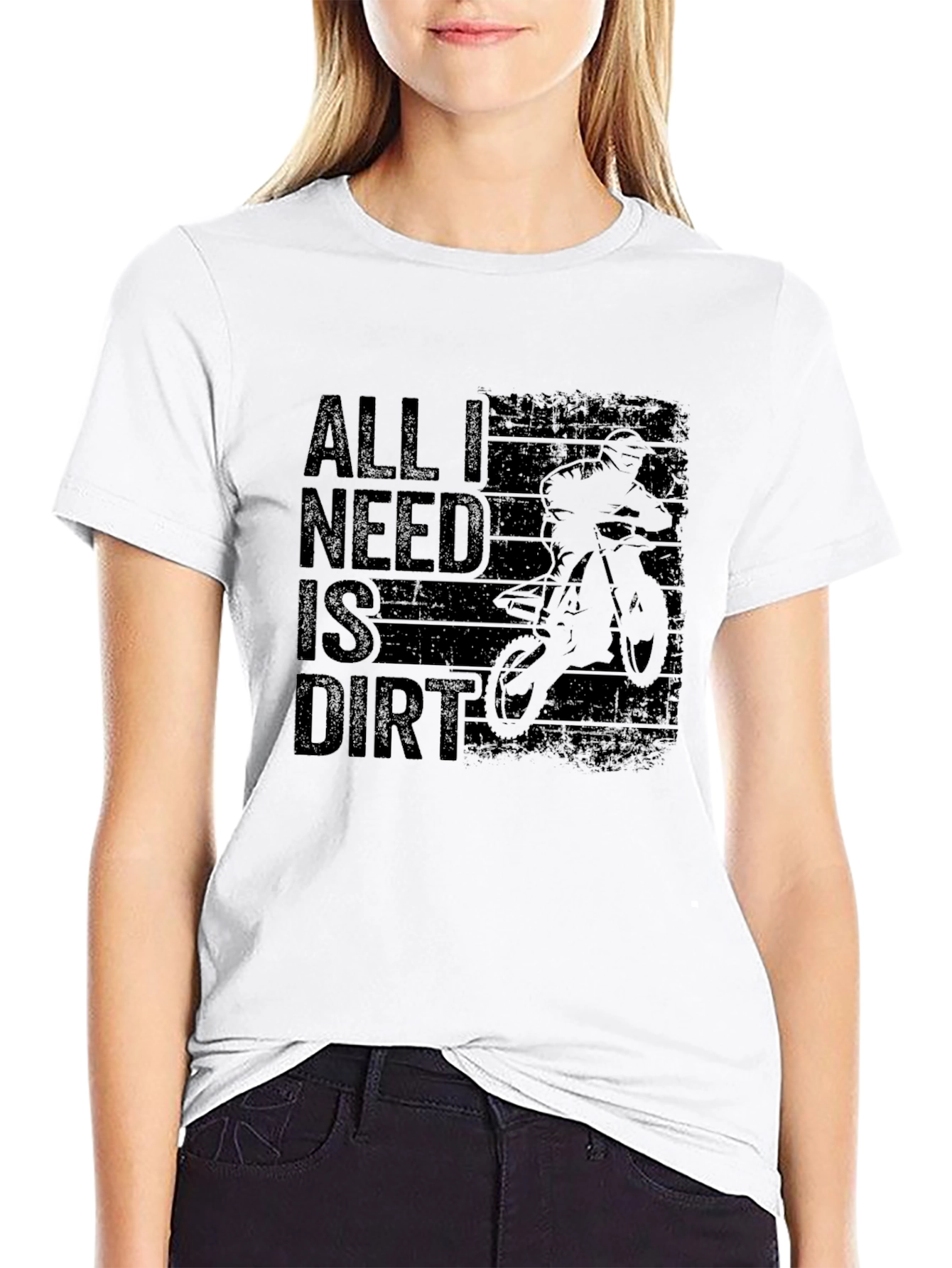 All I Need Is Dirt Mens Black T-Shirt
