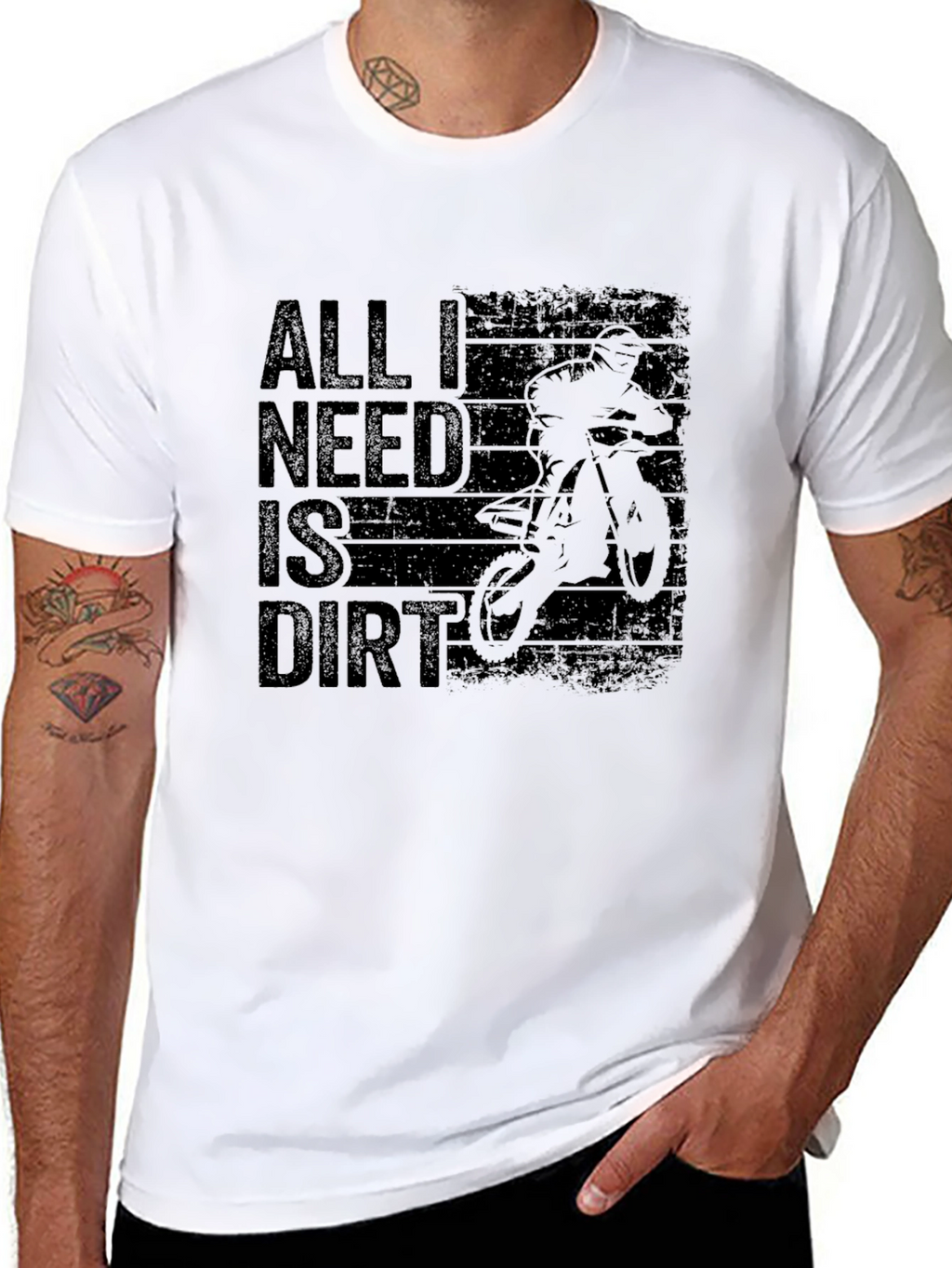 All I Need Is Dirt Mens Black T-Shirt