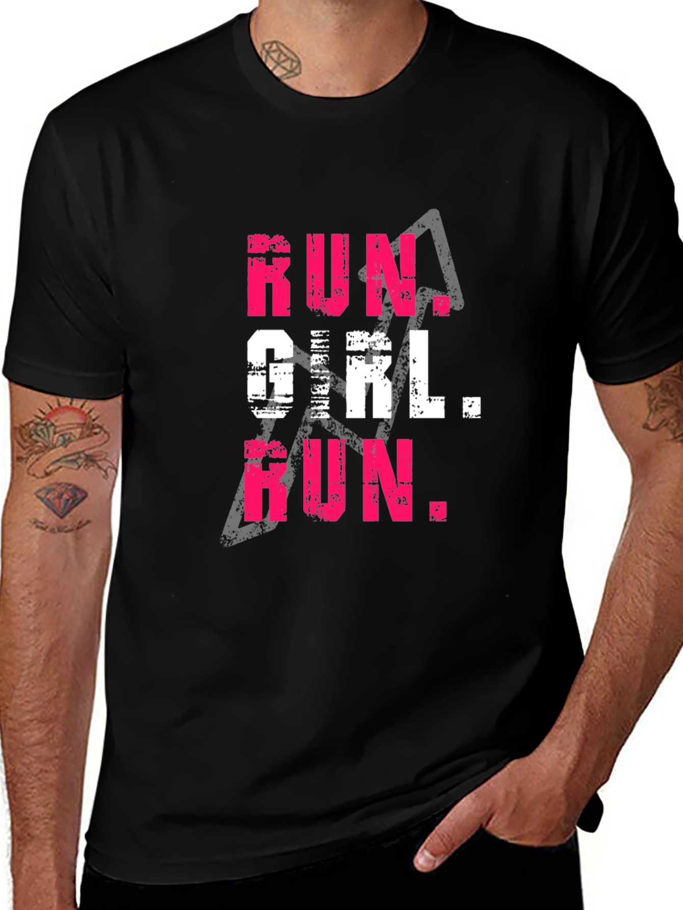Run Girl Run Graphic Tee - Womens Fitness Shirt