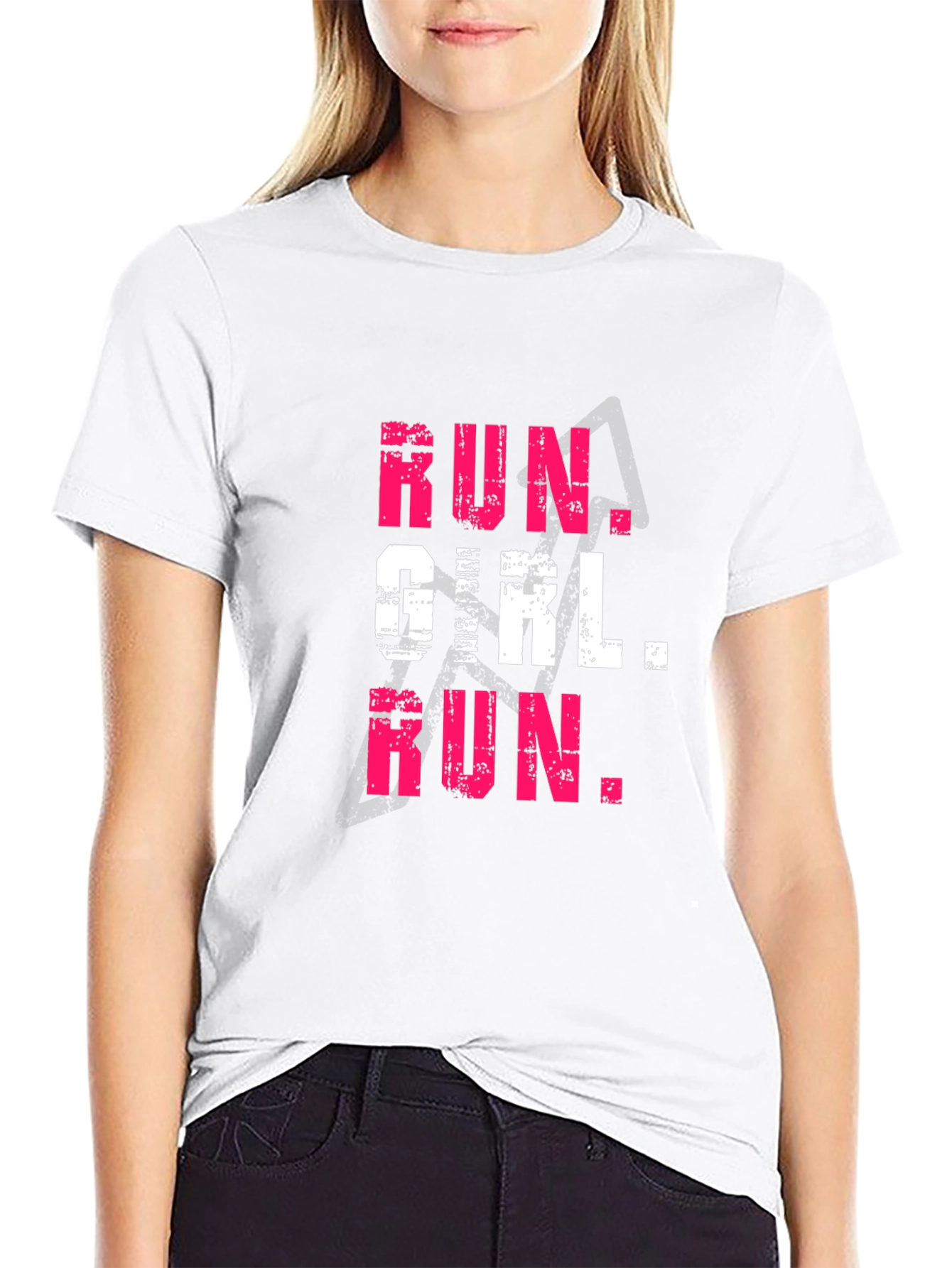 Run Girl Run Graphic Tee - Womens Fitness Shirt