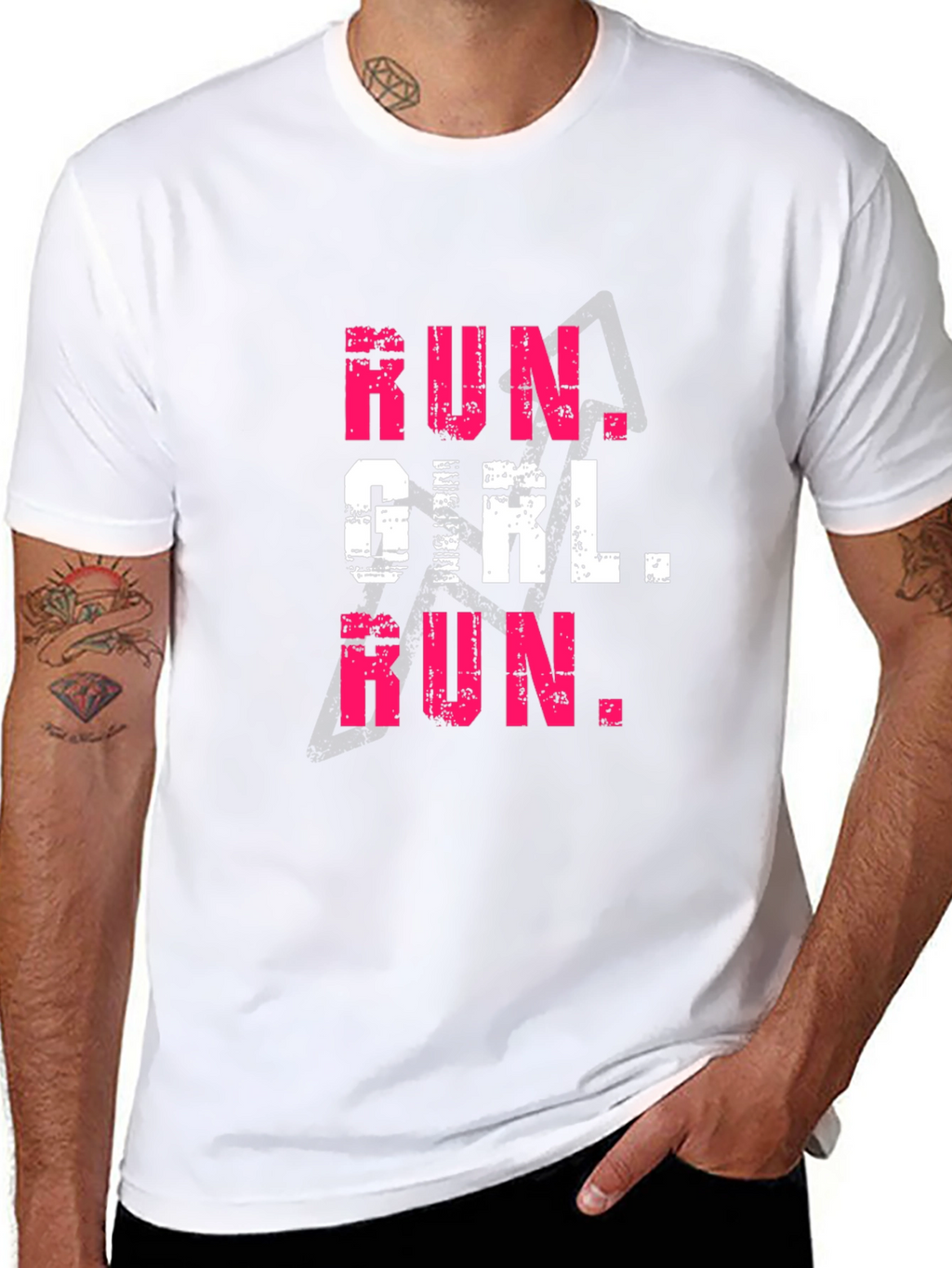 Run Girl Run Graphic Tee - Womens Fitness Shirt
