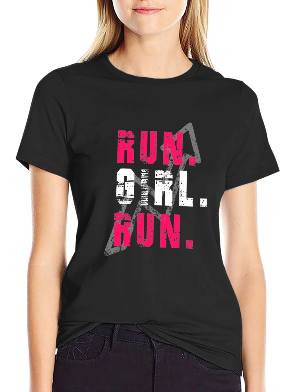 Run Girl Run Graphic Tee - Womens Fitness Shirt