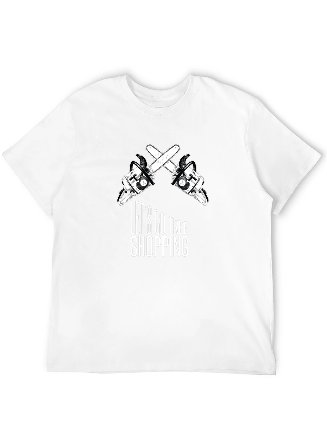 Lets Go Tree Shopping Graphic T-Shirt