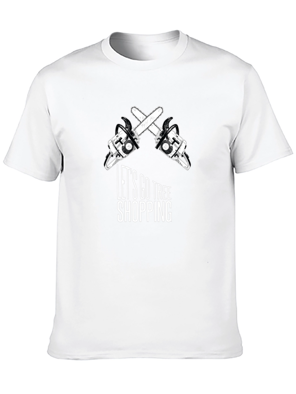 Lets Go Tree Shopping Graphic T-Shirt