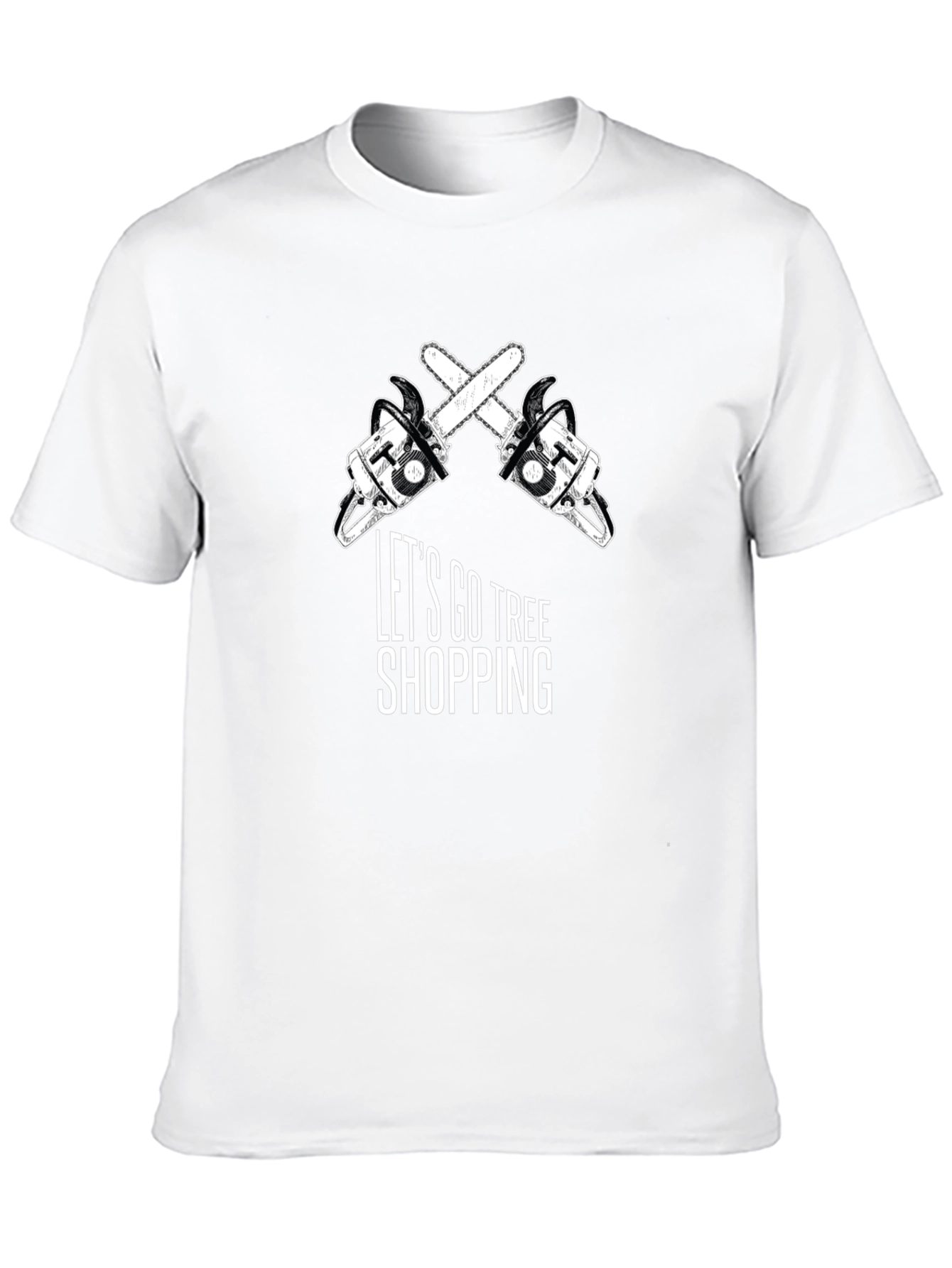 Lets Go Tree Shopping Graphic T-Shirt