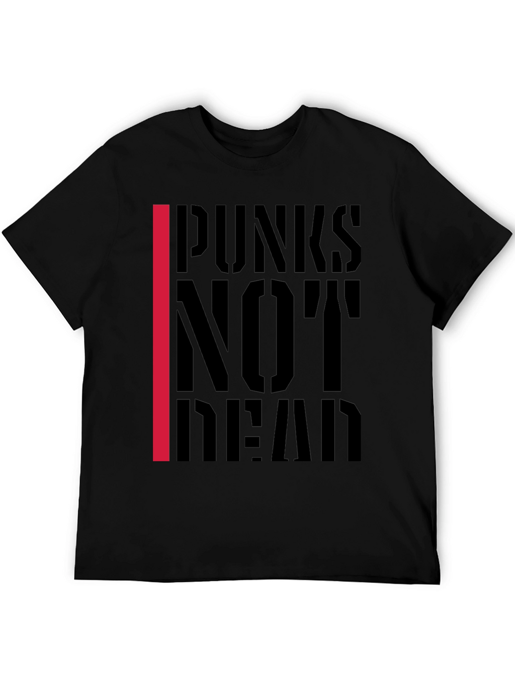 Punks Not Dead Graphic T-Shirt - Black