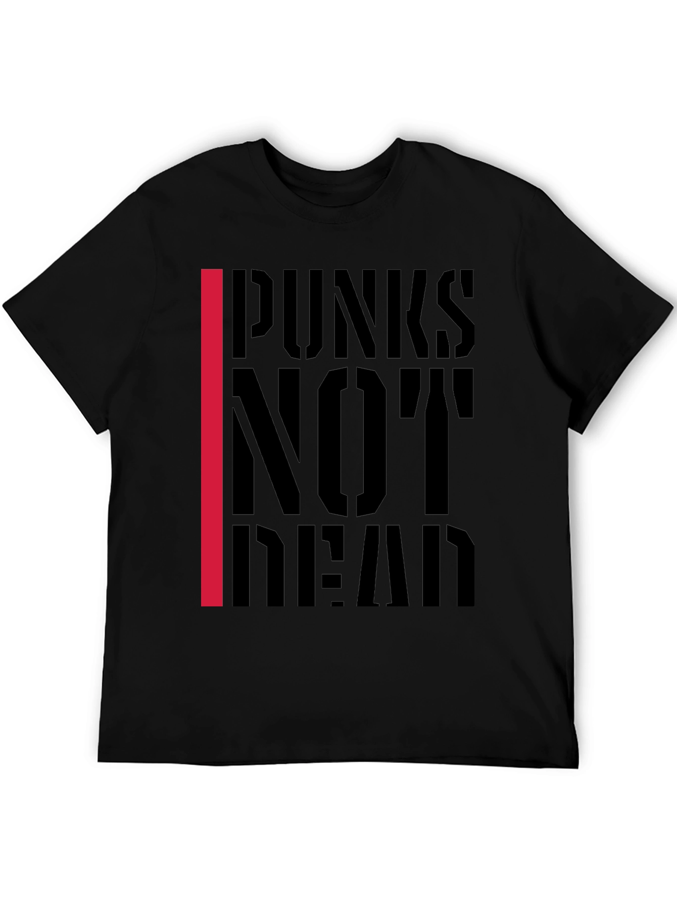 Punks Not Dead Graphic T-Shirt - Black