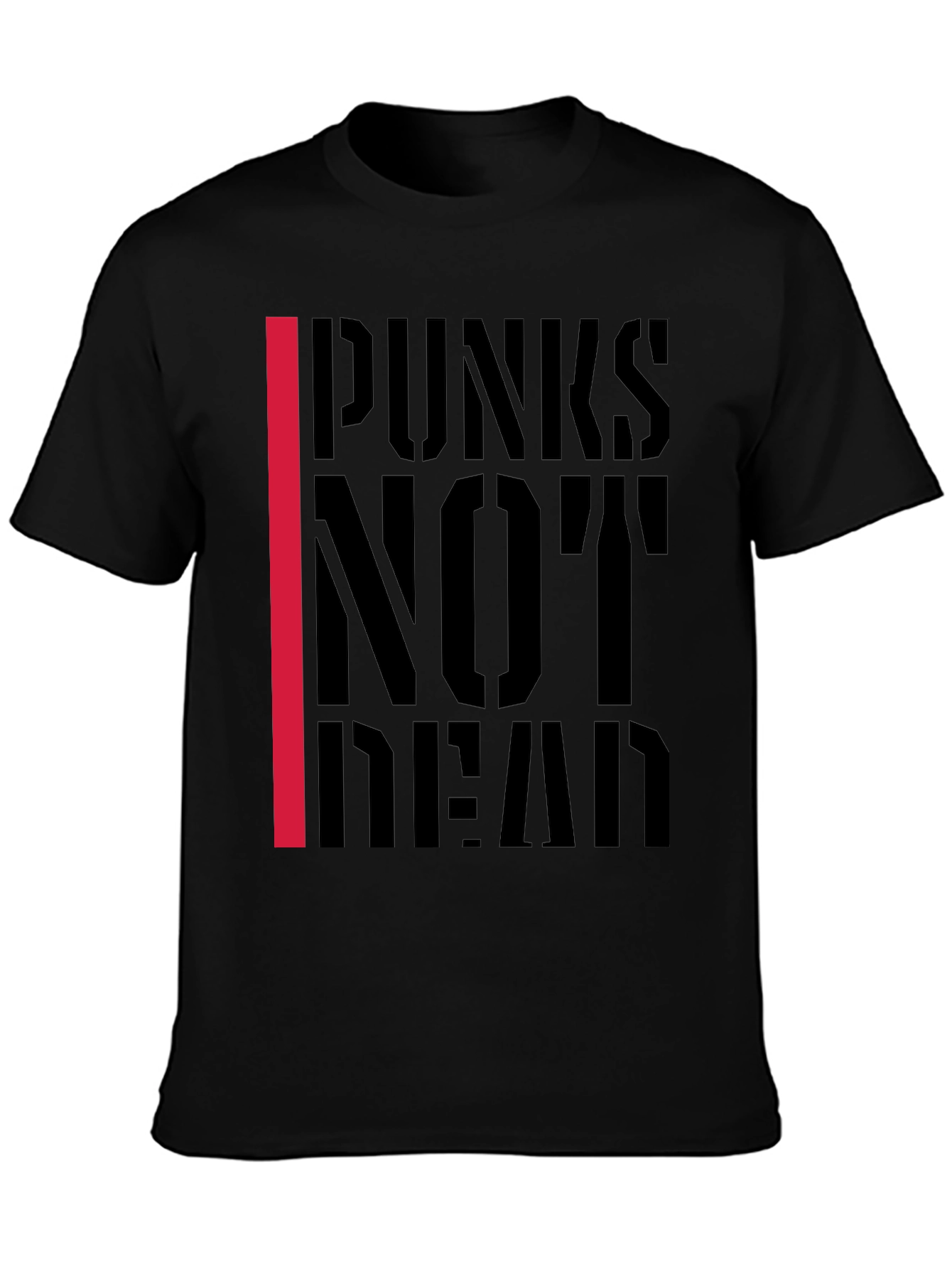Punks Not Dead Graphic T-Shirt - Black