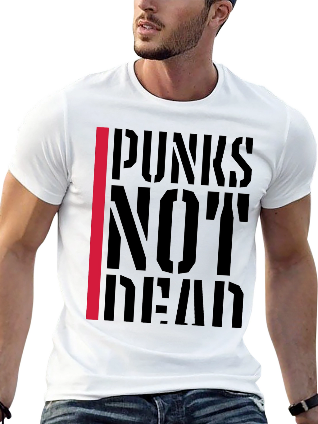 Punks Not Dead Graphic T-Shirt - Black