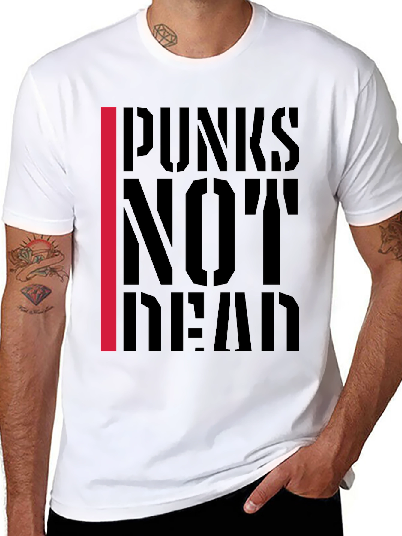 Punks Not Dead Graphic T-Shirt - Black