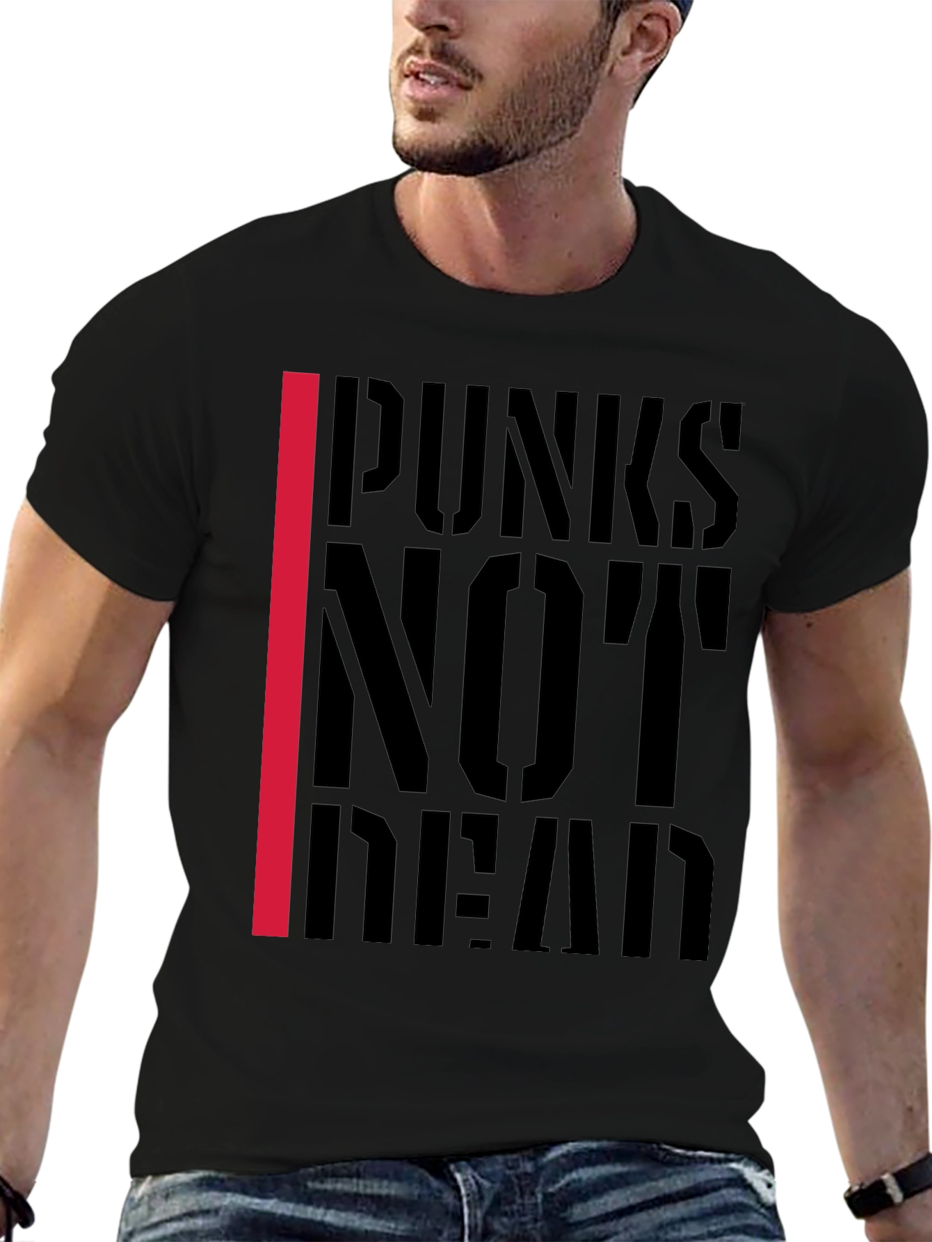 Punks Not Dead Graphic T-Shirt - Black