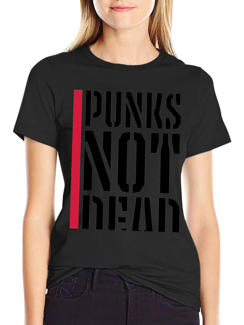 Punks Not Dead Graphic T-Shirt - Black