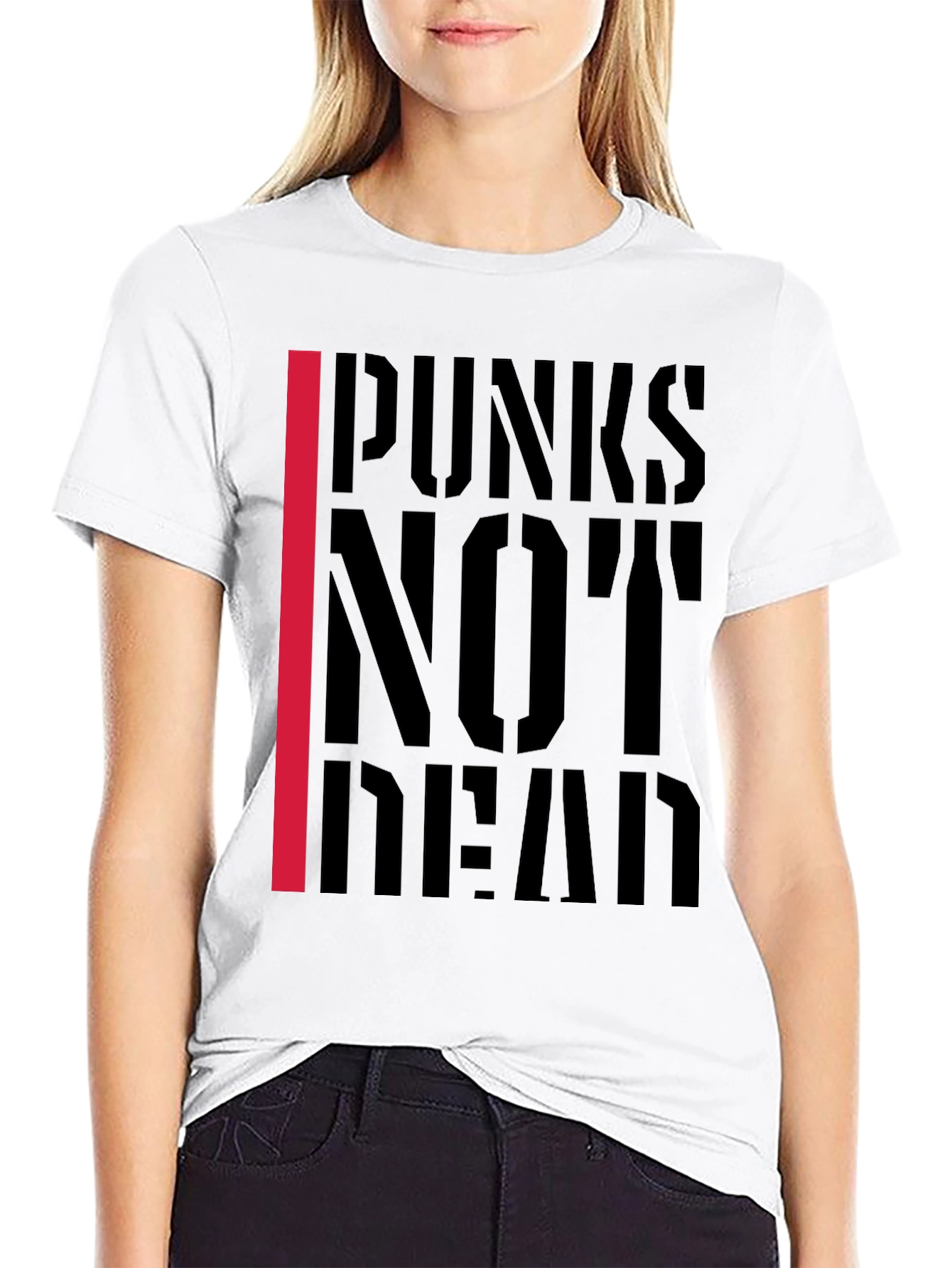 Punks Not Dead Graphic T-Shirt - Black