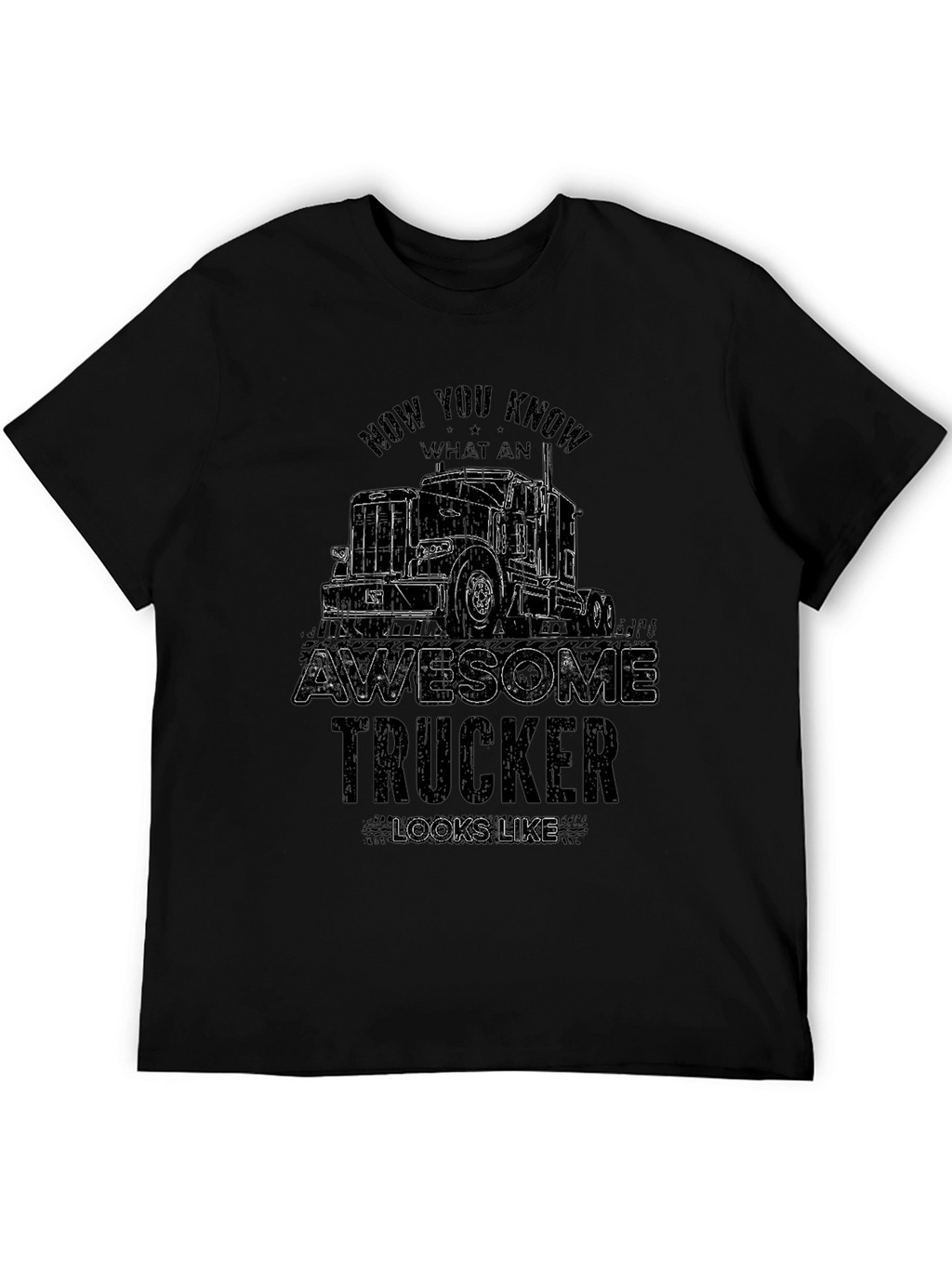 Awesome Trucker Graphic T-Shirt