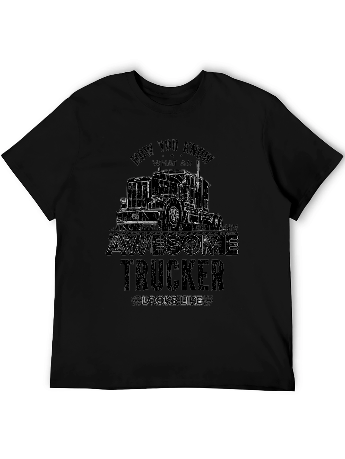Awesome Trucker Graphic T-Shirt
