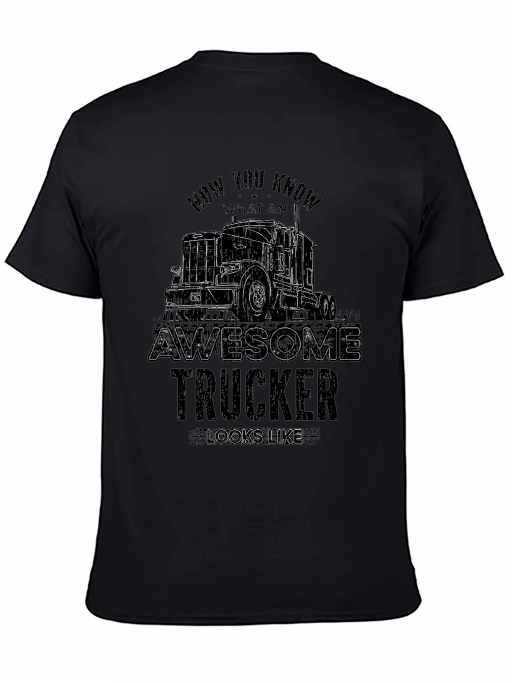Awesome Trucker Graphic T-Shirt