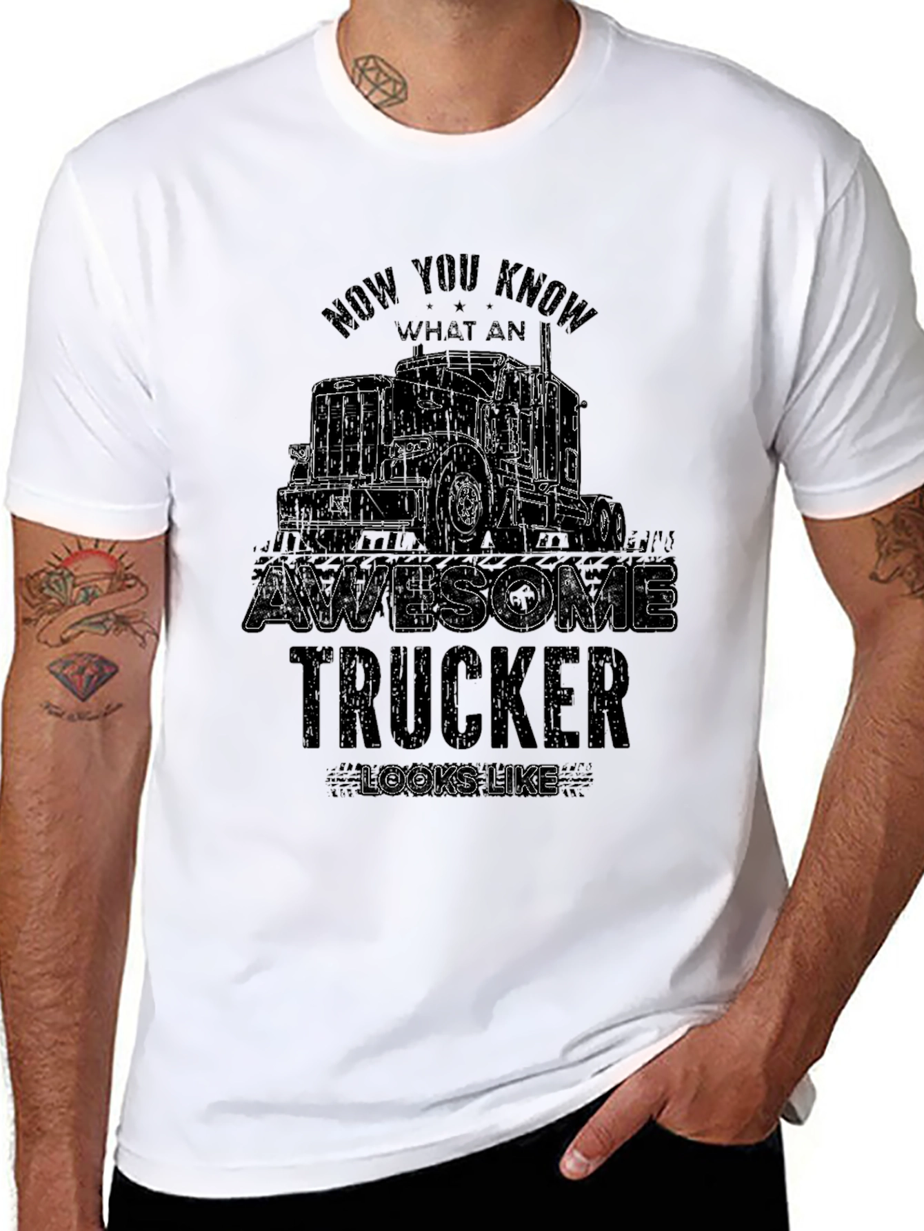 Awesome Trucker Graphic T-Shirt