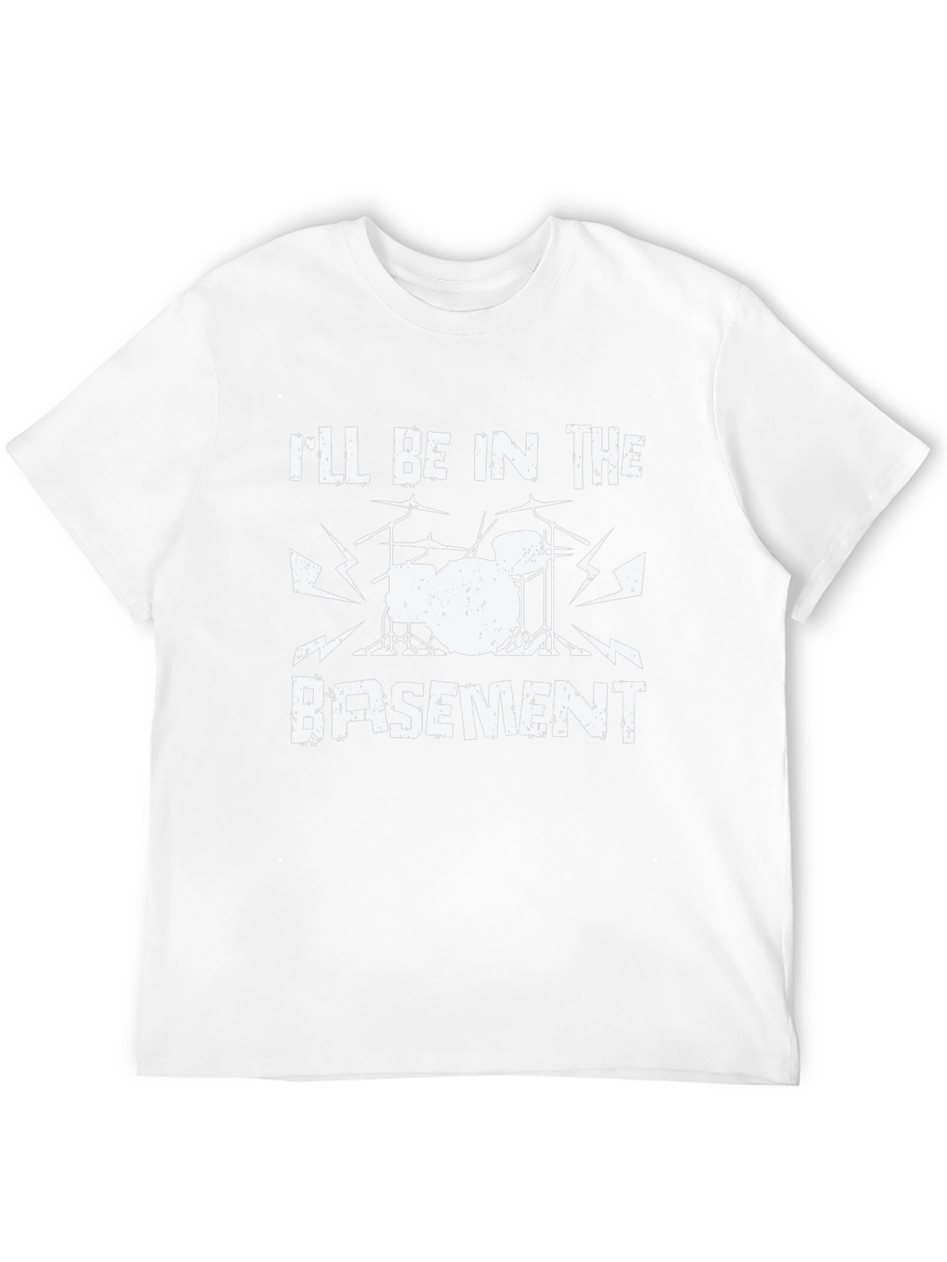 Ill Be in the Basement Drum Set Black T-Shirt