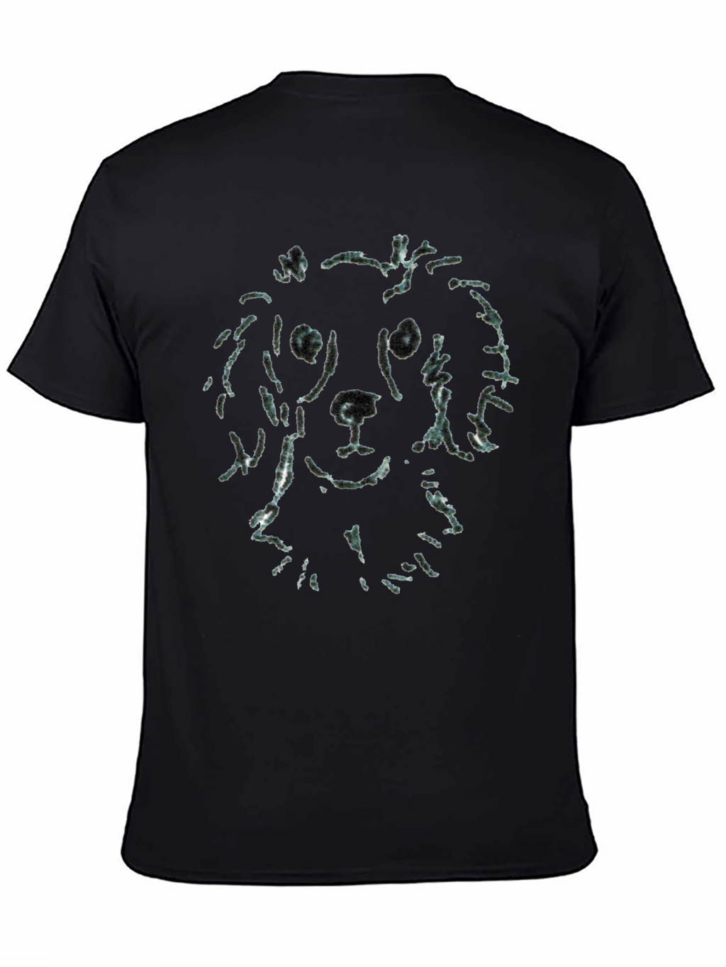 Dog Sketch Tee - Soft Black Cotton T-Shirt
