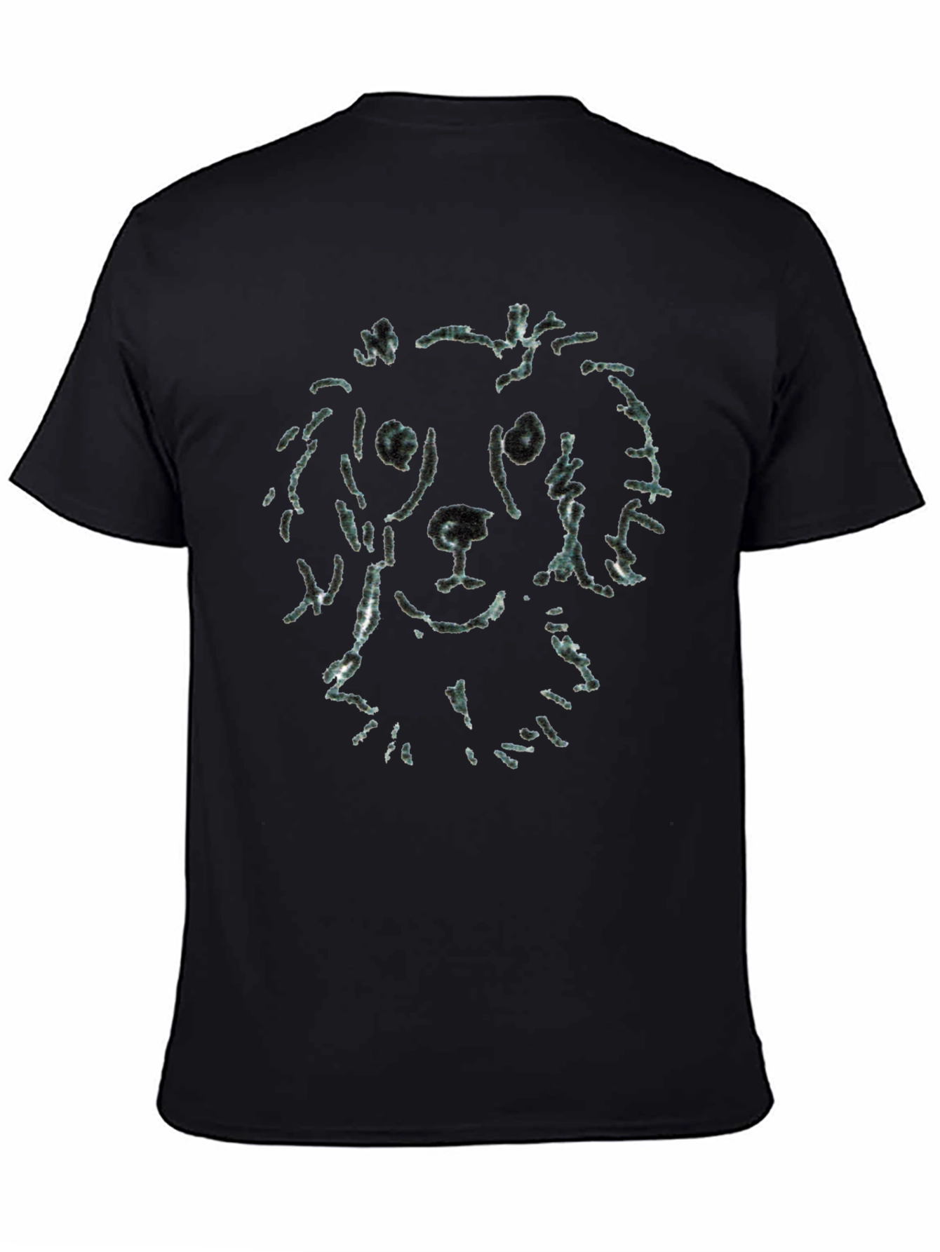 Dog Sketch Tee - Soft Black Cotton T-Shirt