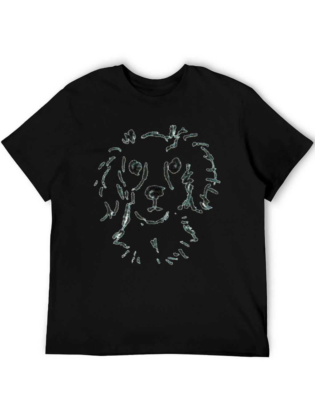 Dog Sketch Tee - Soft Black Cotton T-Shirt