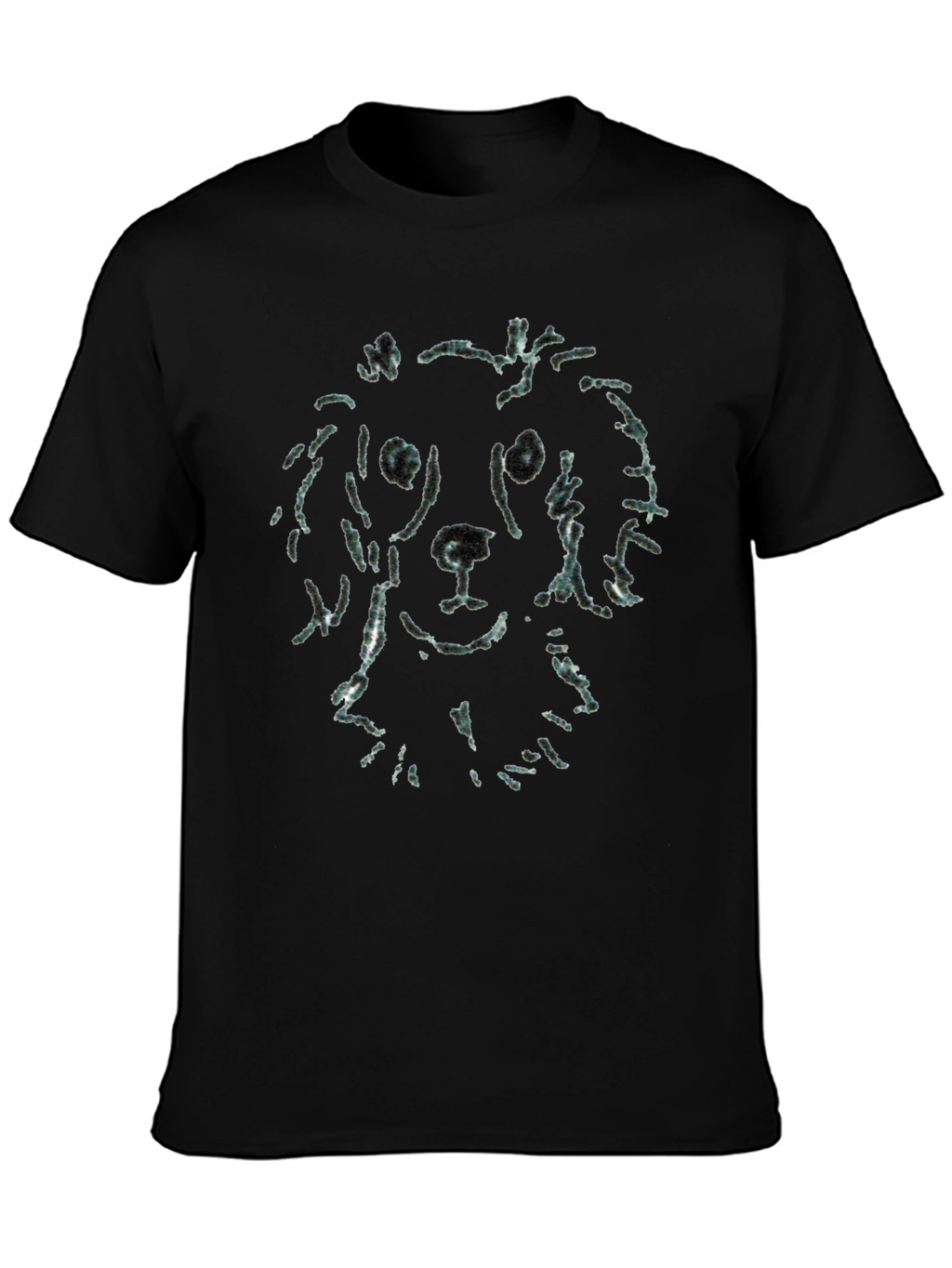 Dog Sketch Tee - Soft Black Cotton T-Shirt