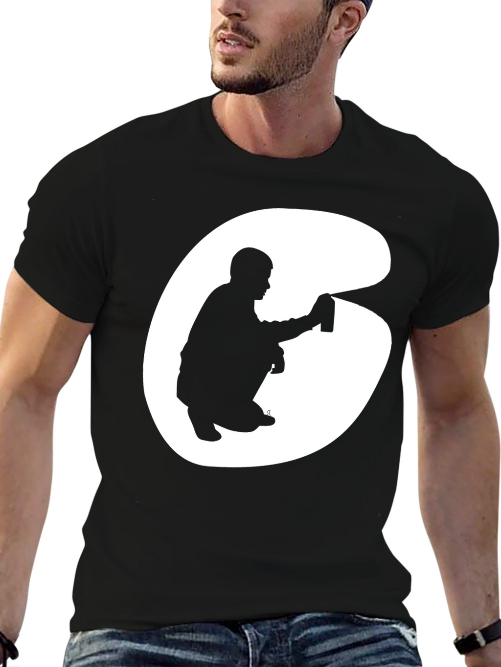 Graffiti Artist Graphic Tee - Cool Black T-Shirt