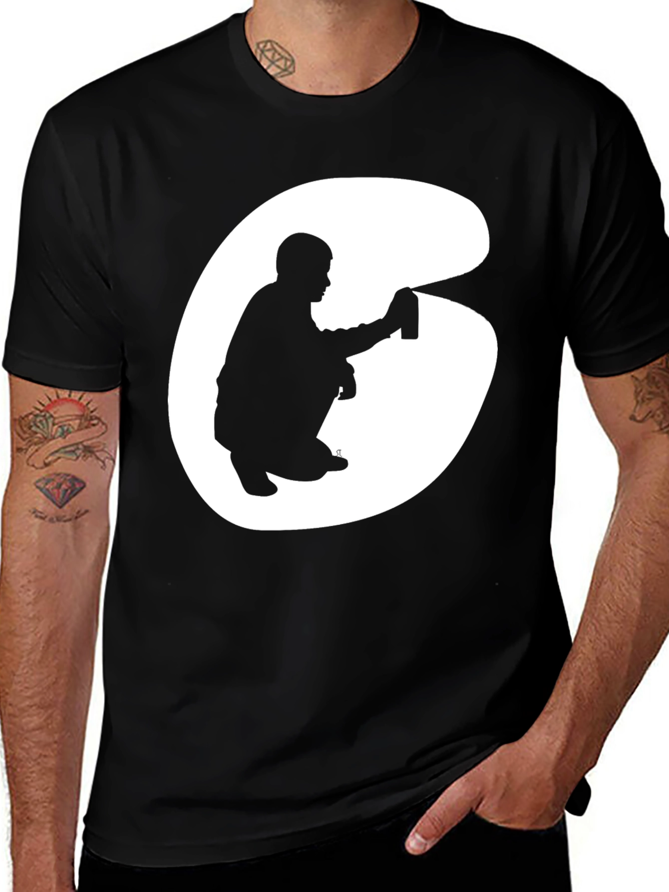 Graffiti Artist Graphic Tee - Cool Black T-Shirt