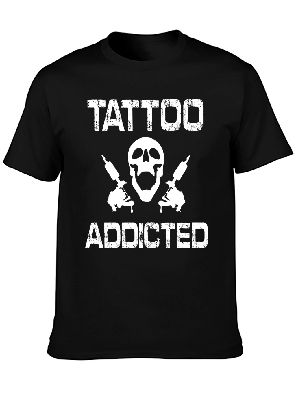Tattoo Addicted T-Shirt - Skull & Tattoo Guns