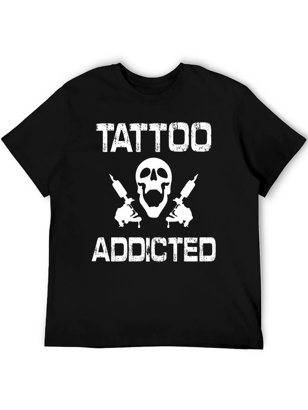 Tattoo Addicted T-Shirt - Skull & Tattoo Guns