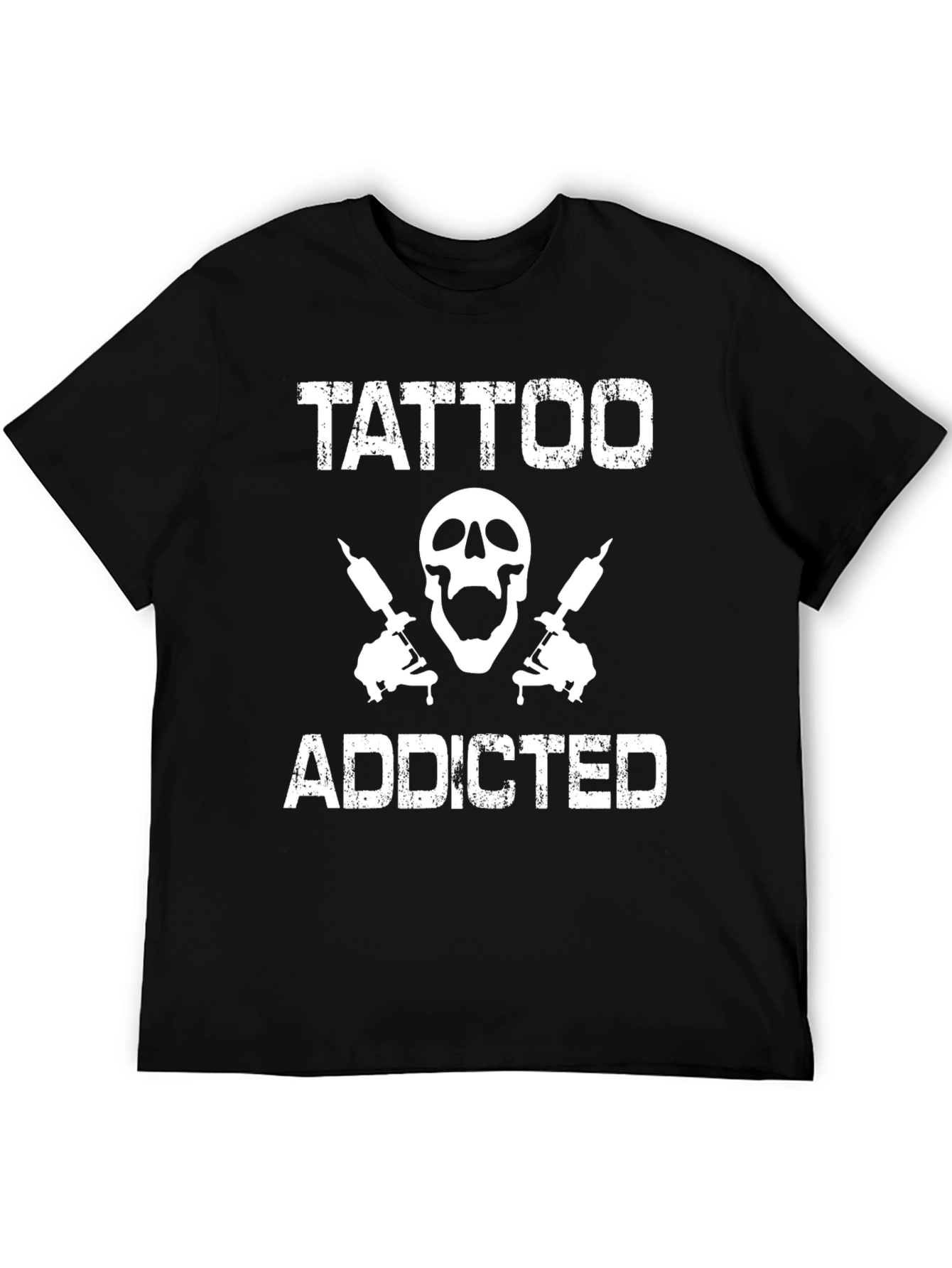Tattoo Addicted T-Shirt - Skull & Tattoo Guns