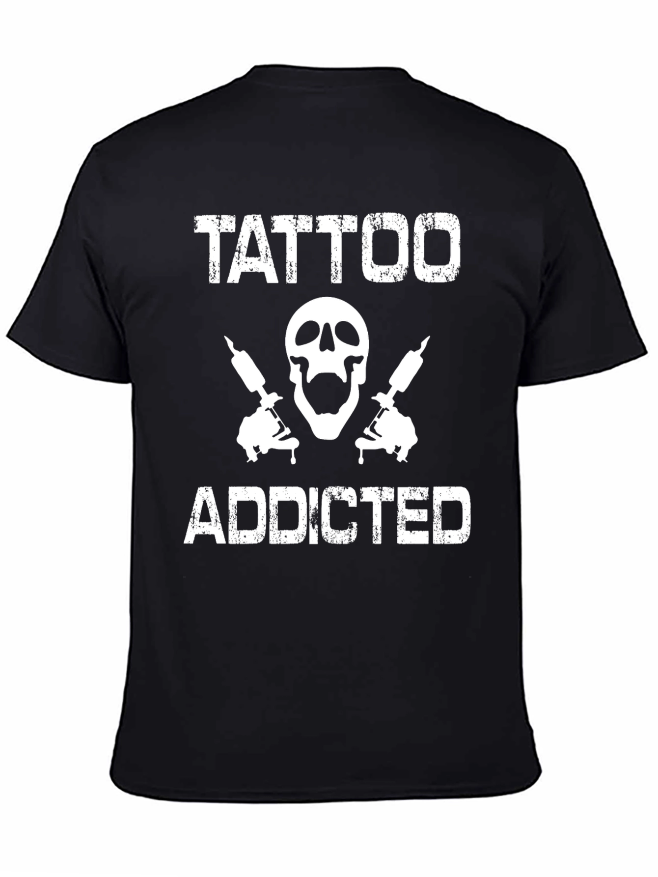 Tattoo Addicted T-Shirt - Skull & Tattoo Guns