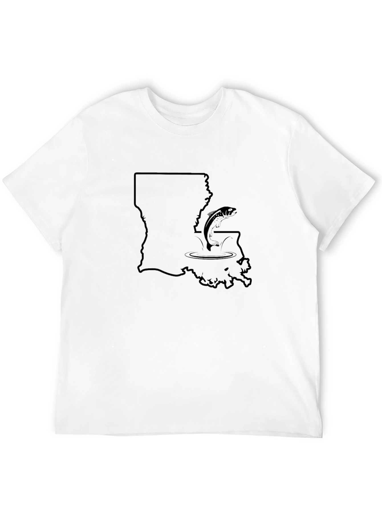 Louisiana Fishing Black T-Shirt