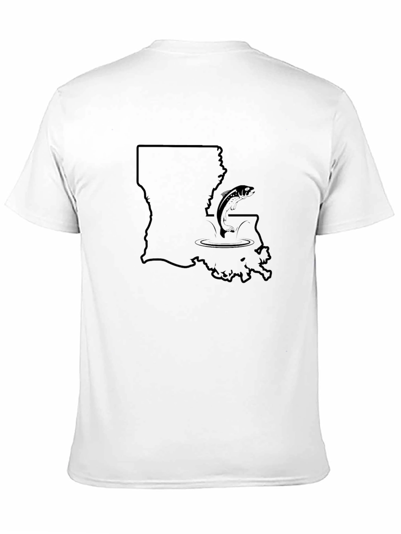 Louisiana Fishing Black T-Shirt