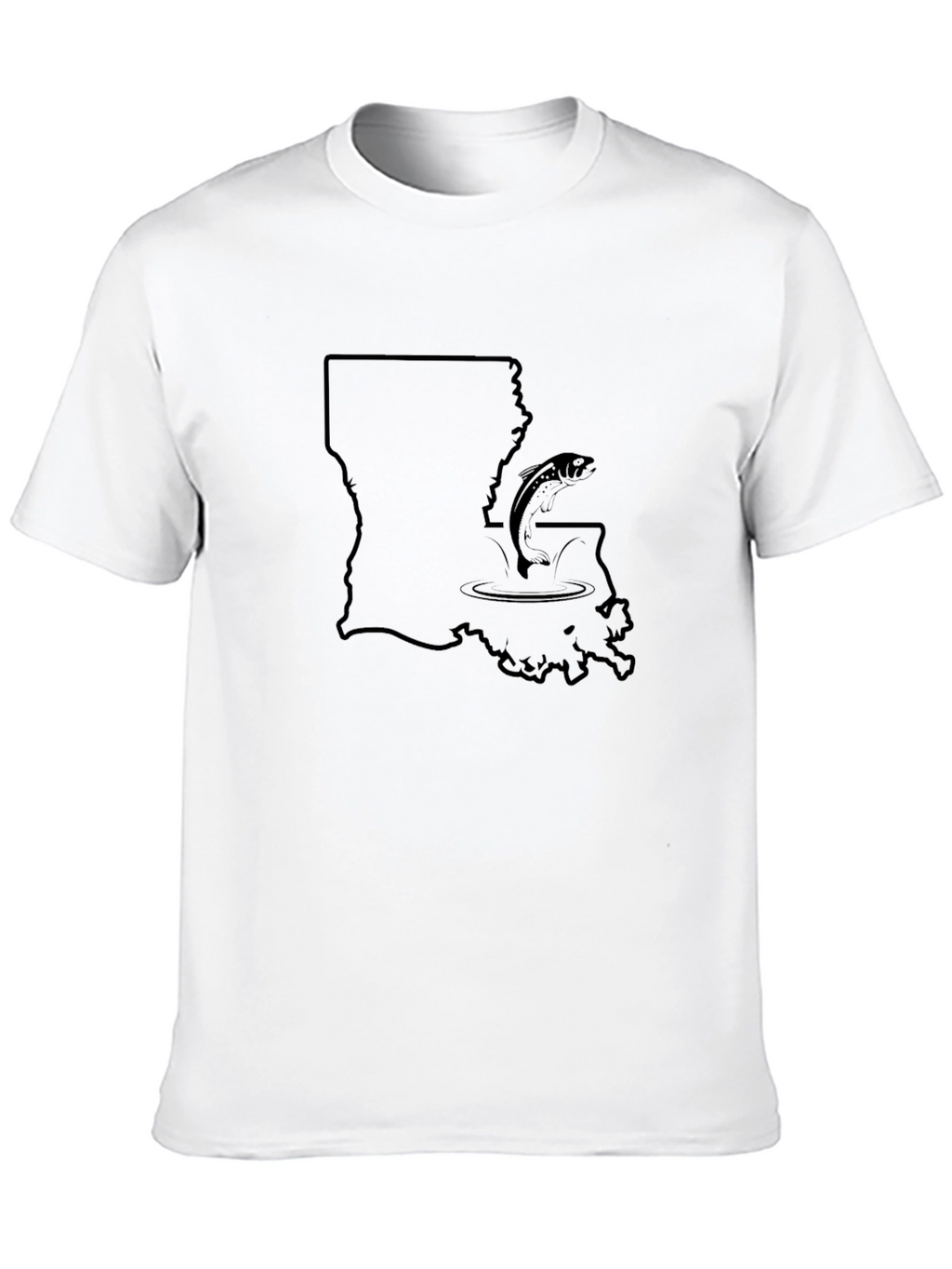 Louisiana Fishing Black T-Shirt