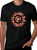 Tie Dye Sunflower Graphic T-Shirt