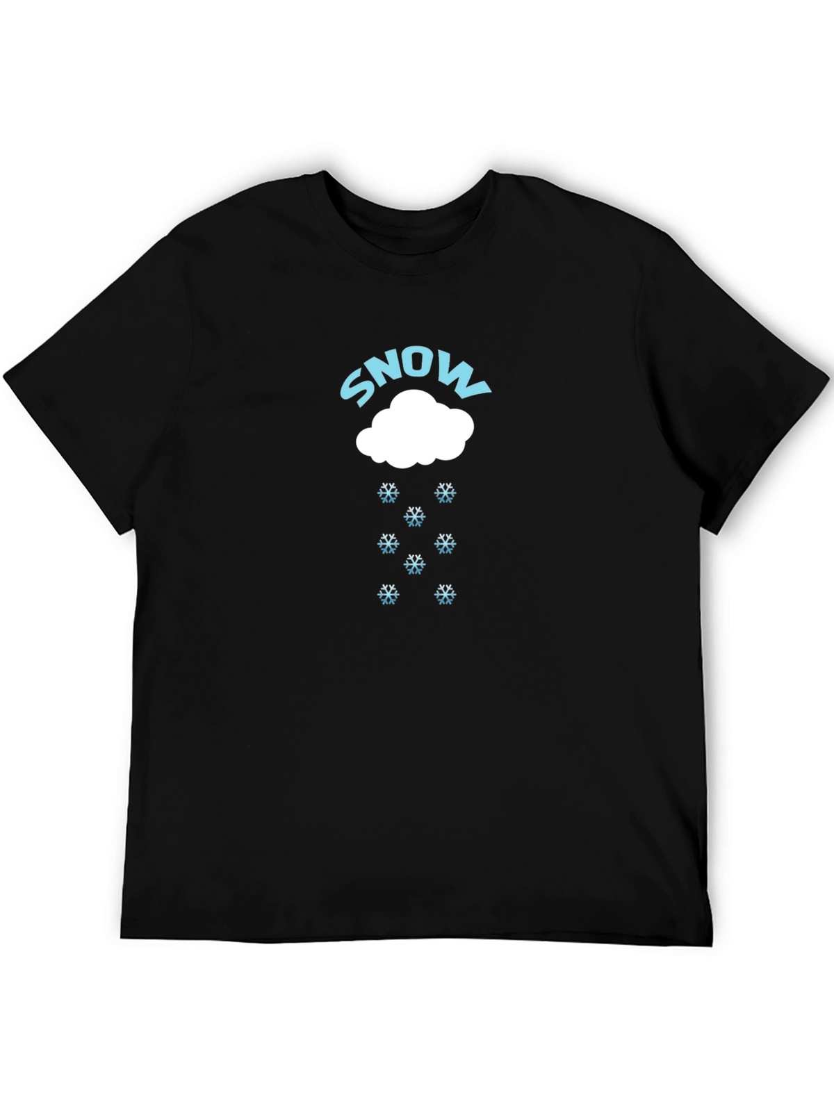 Snow Graphic Black T-Shirt