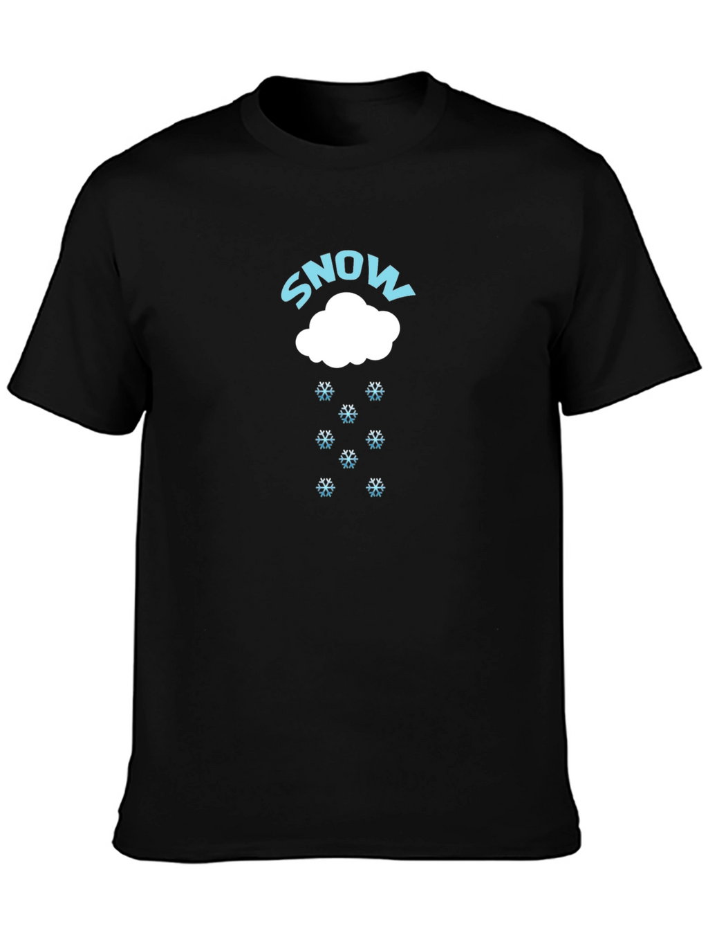 Snow Graphic Black T-Shirt