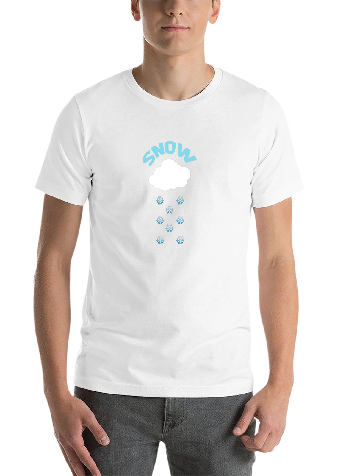 Snow Graphic Black T-Shirt