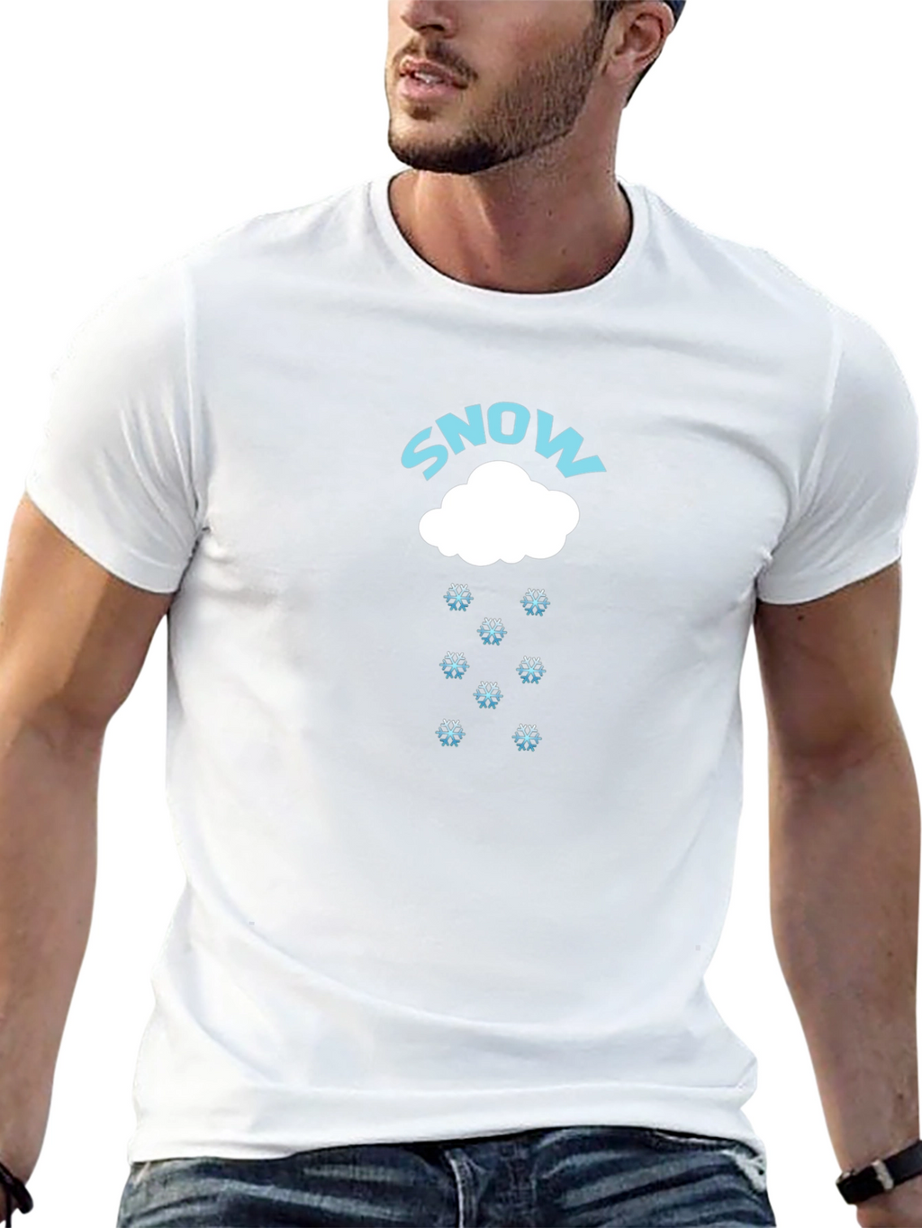Snow Graphic Black T-Shirt